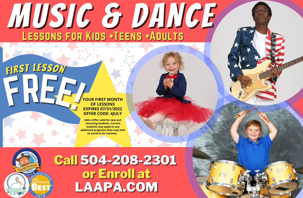 Enroll Today for In-Person or Online Music & Dance Classes in New Orleans, Mandeville, Harahan and more
