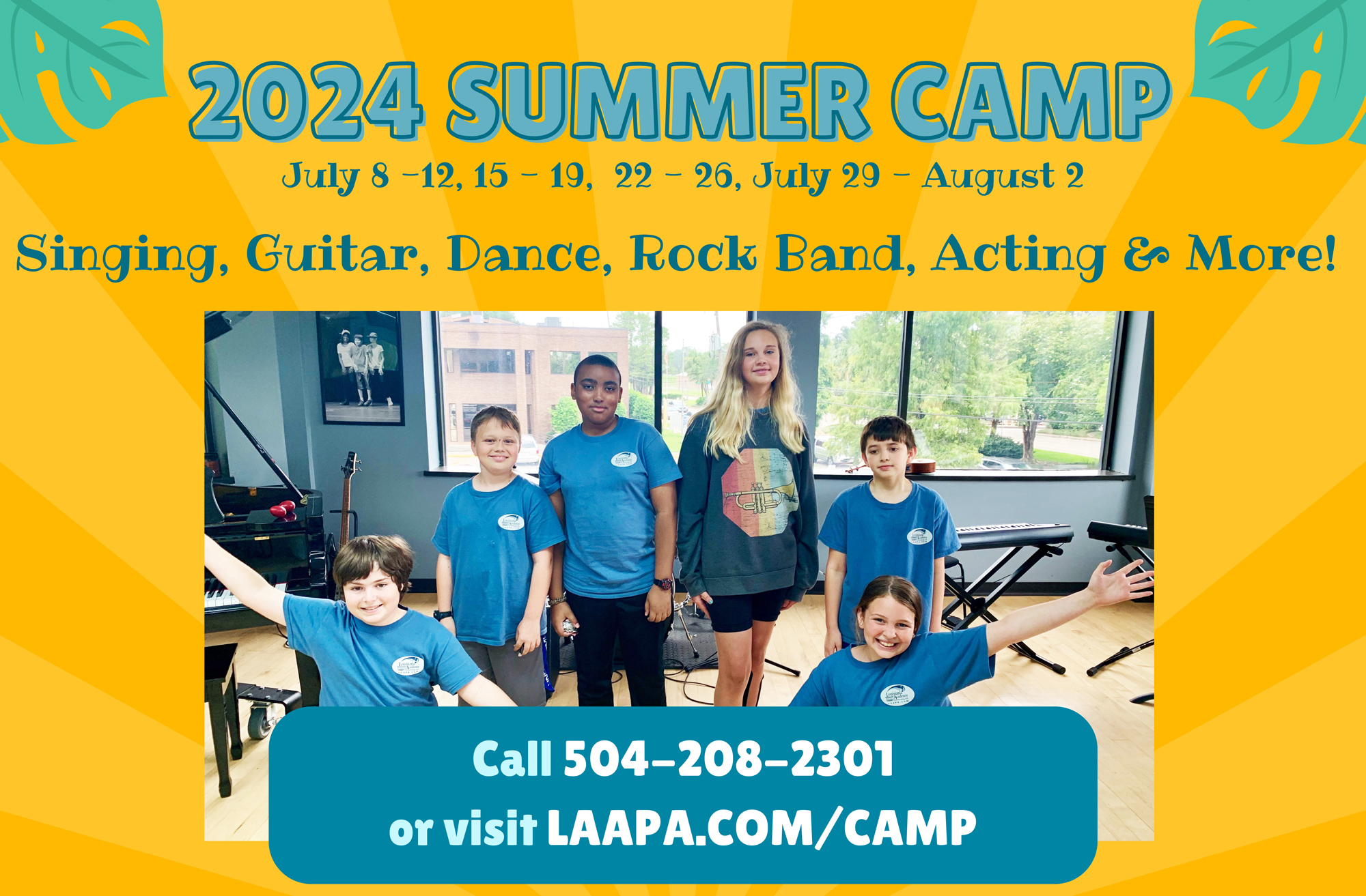 Learn to Play, Dance, Sing this Summer in Covington, Harahan, and Mandeville, LA!